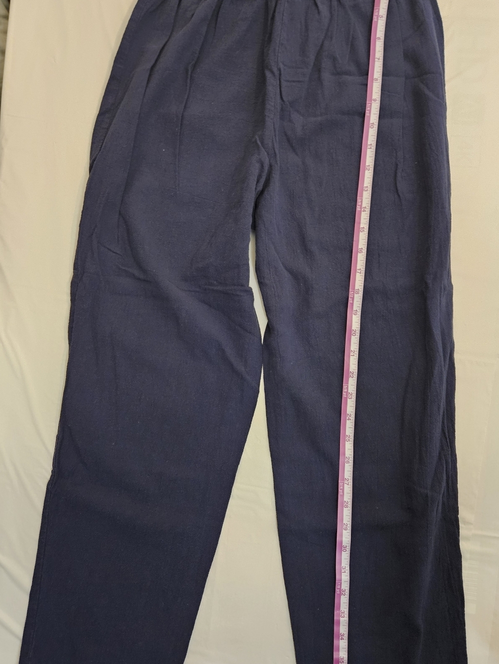 SHEIN Women's Dark Navy Straight-Leg Chinos